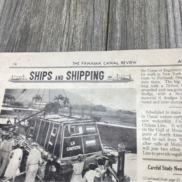 The Panama Canal REVIEW  Publication April 6 1956 Ships Shipping VINTAGE - Picture 12 of 16